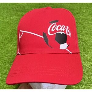 Coca-Cola FIFA World Cup 2026 Official Partner Soccer OSFA Hat Red RARE New